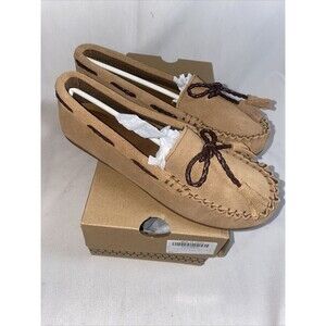 new Moccasin Suede 7 Women Slip On Slipper Shoes Casual Leisure grip lagen